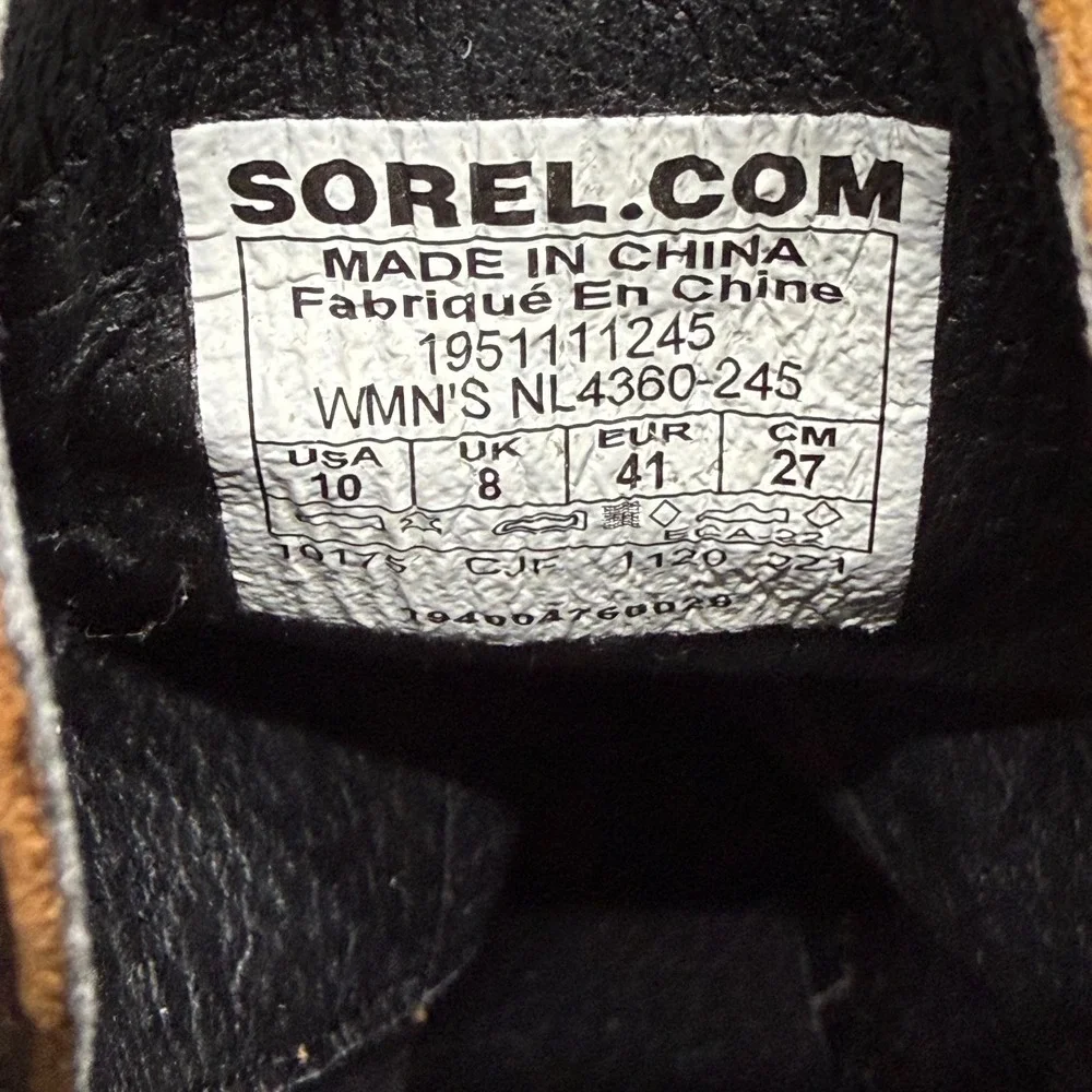 Sorel Joan Of Arctic Wedge III Brown Leather 10 Hiker Modern Nordic Trail WP